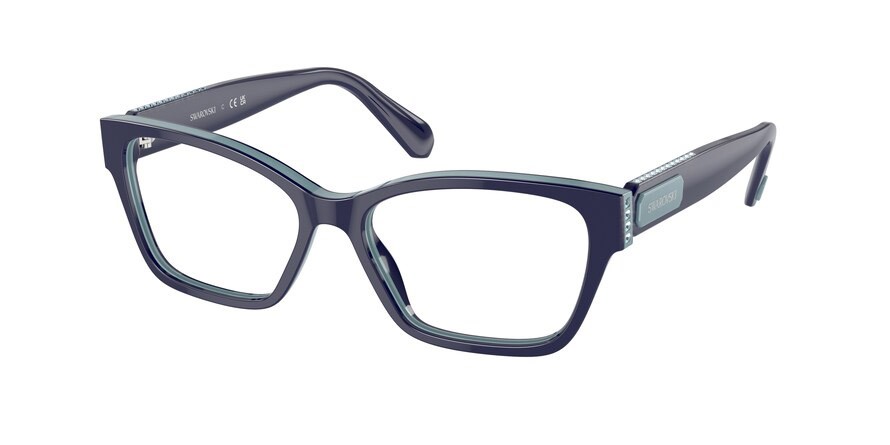 Eyeglasses Swarovski SK 2013 (1018) color burgundy/black shape rectangle lenses lente demo