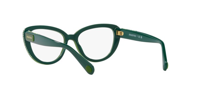 Eyeglasses Swarovski SK 2014 (1017) color verde shape cat eye lenses lente demo
