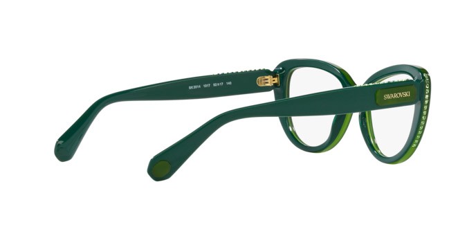Eyeglasses Swarovski SK 2014 (1017) color verde shape cat eye lenses lente demo