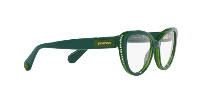Eyeglasses Swarovski SK 2014 (1017) color verde shape cat eye lenses lente demo