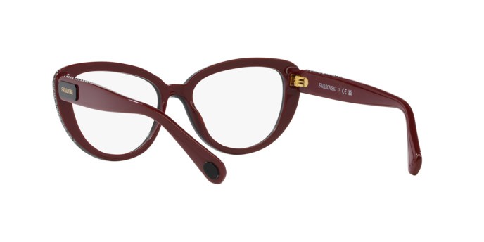 Eyeglasses Swarovski SK 2014 (1019) color vinaccia shape cat eye lenses lente demo