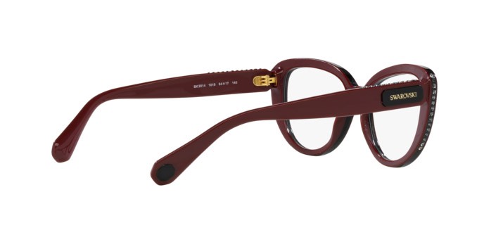 Eyeglasses Swarovski SK 2014 (1019) color vinaccia shape cat eye lenses lente demo