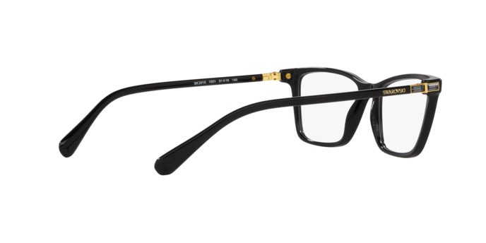 Eyeglasses Swarovski SK 2015 (1001) color nero shape rectangle lenses lente demo