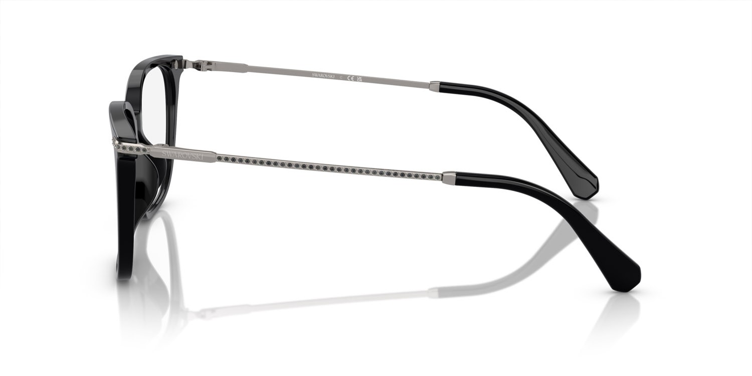 Eyeglasses Swarovski SK 2016D (1001) color nero shape square lenses lente demo