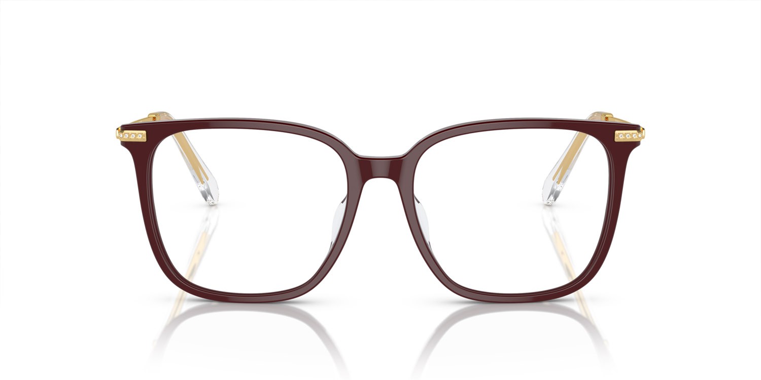 Occhiali da vista Swarovski SK 2016D (1008) colore vinaccia forma quadrato lenti lente demo