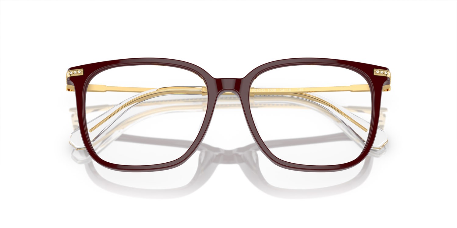 Occhiali da vista Swarovski SK 2016D (1008) colore vinaccia forma quadrato lenti lente demo