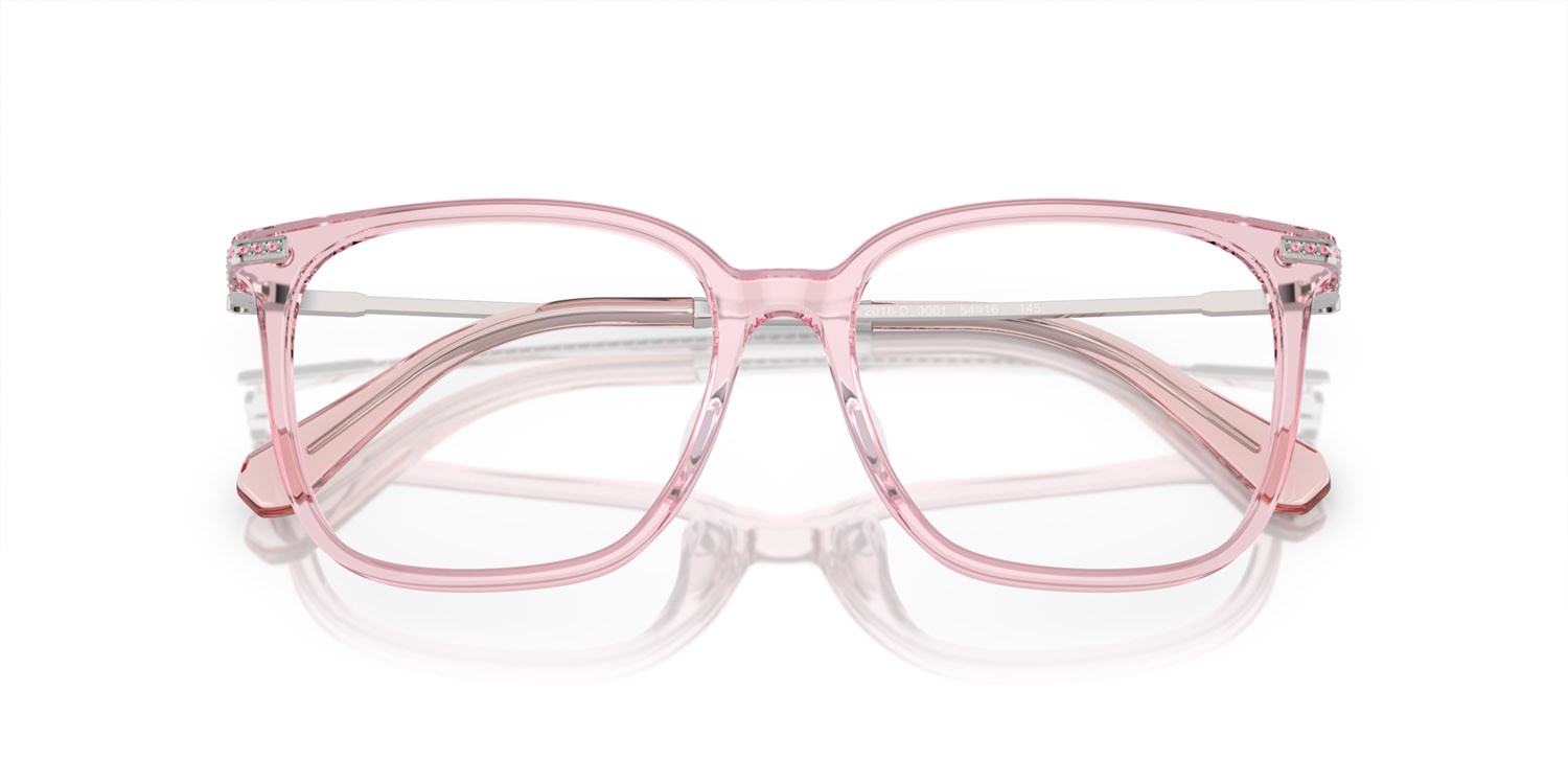 Eyeglasses Swarovski SK 2016D (3001) color rosa trasparente shape square lenses lente demo