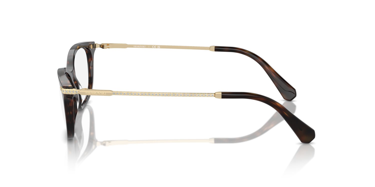 Occhiali da vista Swarovski SK 2017 (1002) colore havana scuro forma rettangolare lenti lente demo