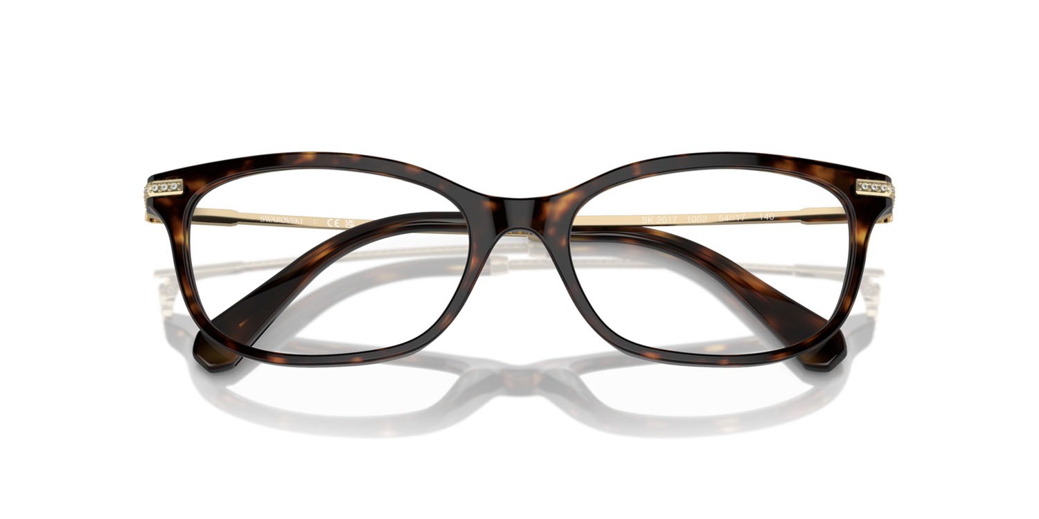 Occhiali da vista Swarovski SK 2017 (1002) colore havana scuro forma rettangolare lenti lente demo