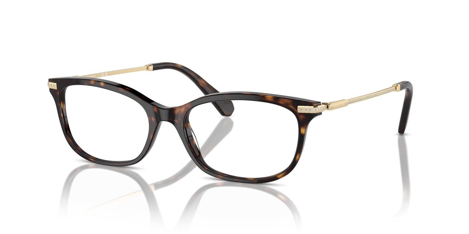 Occhiali da vista Swarovski SK 2017 (1002) colore havana scuro forma rettangolare lenti lente demo