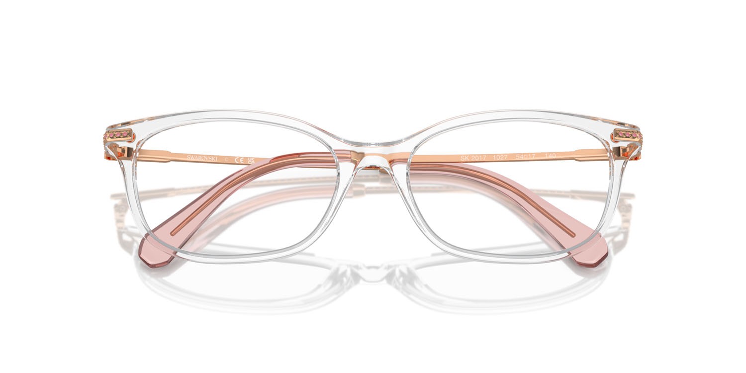 Eyeglasses Swarovski SK 2017 (1027) color trasparente shape rectangle lenses lente demo