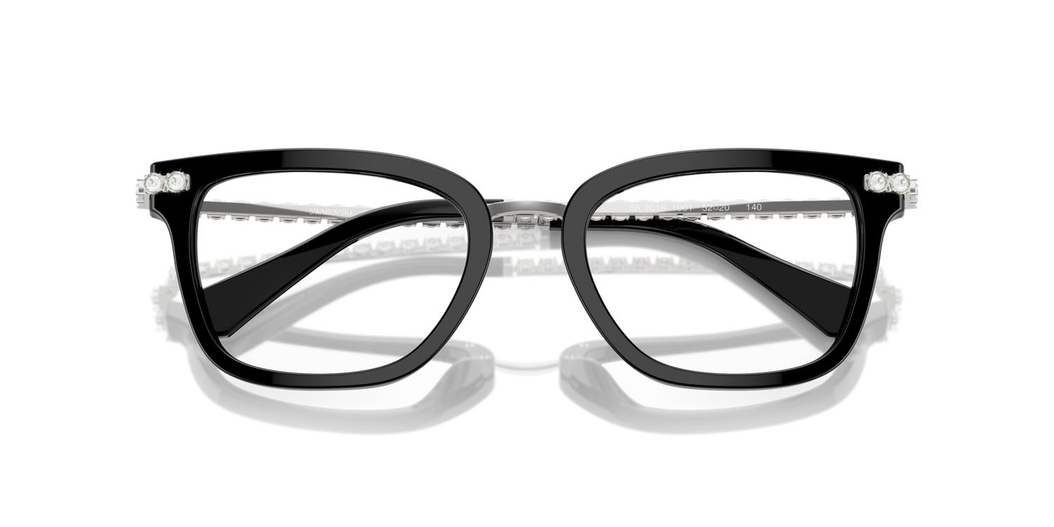 Eyeglasses Swarovski SK 2018 (1001) color nero shape square lenses lente demo