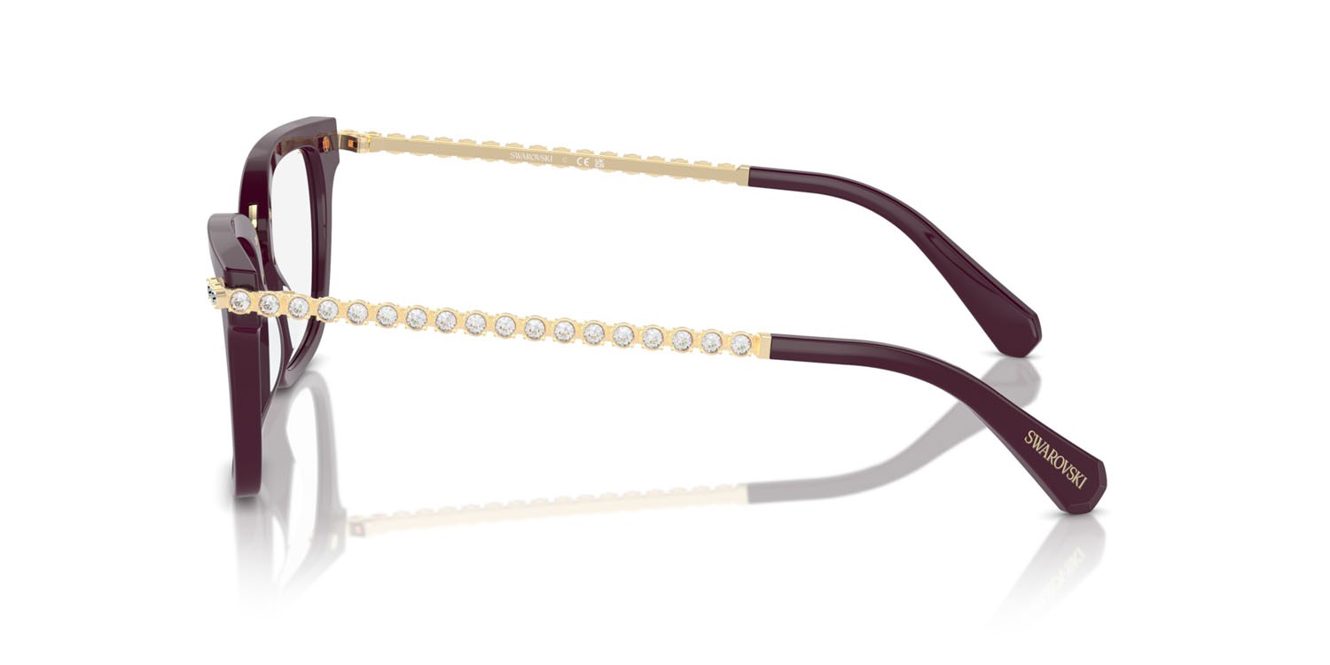 Eyeglasses Swarovski SK 2018 (1044) color vinaccia shape square lenses lente demo