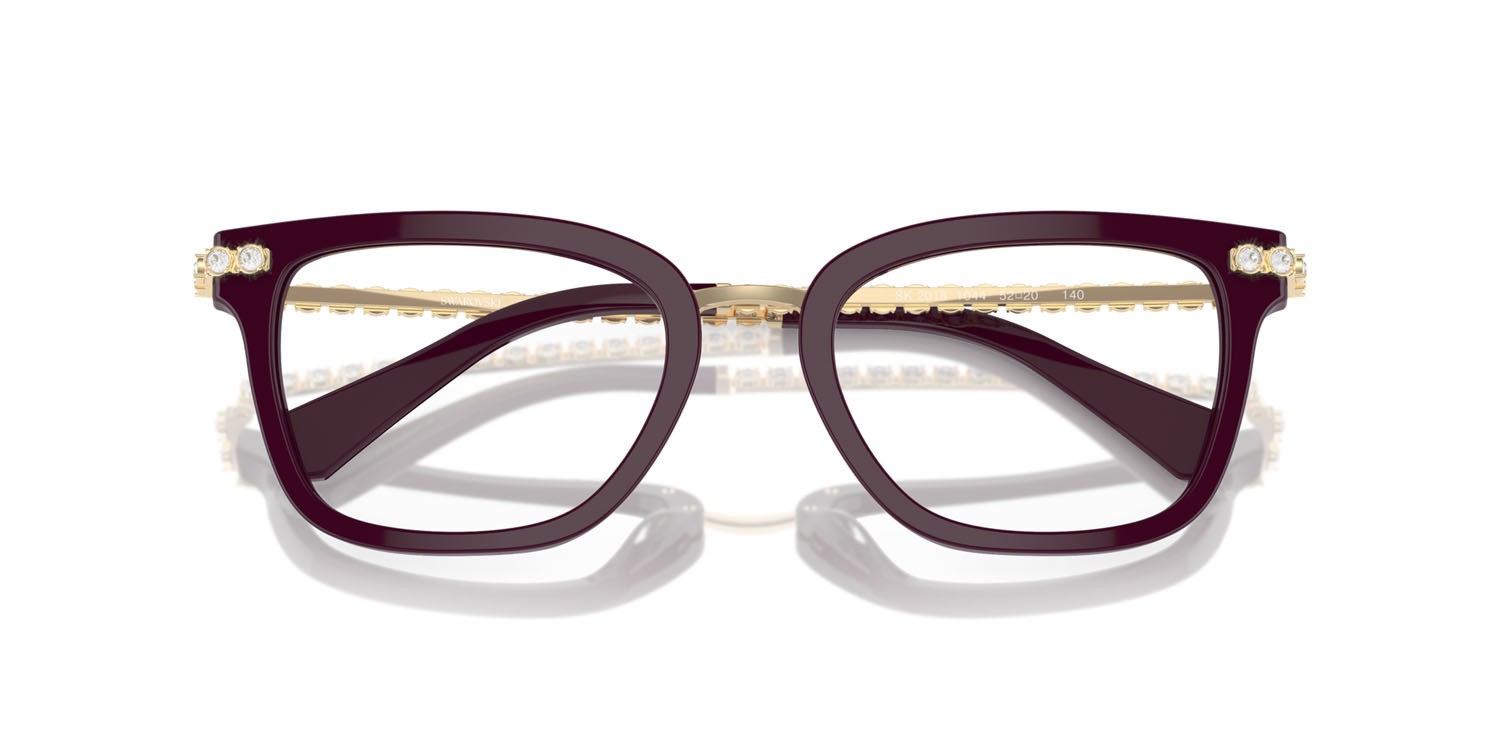 Eyeglasses Swarovski SK 2018 (1044) color vinaccia shape square lenses lente demo