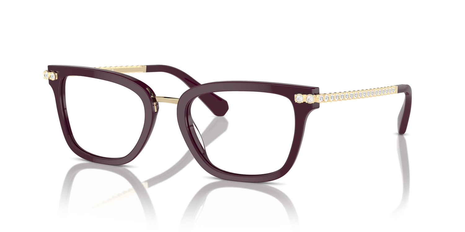 Eyeglasses Swarovski SK 2018 (1044) color vinaccia shape square lenses lente demo