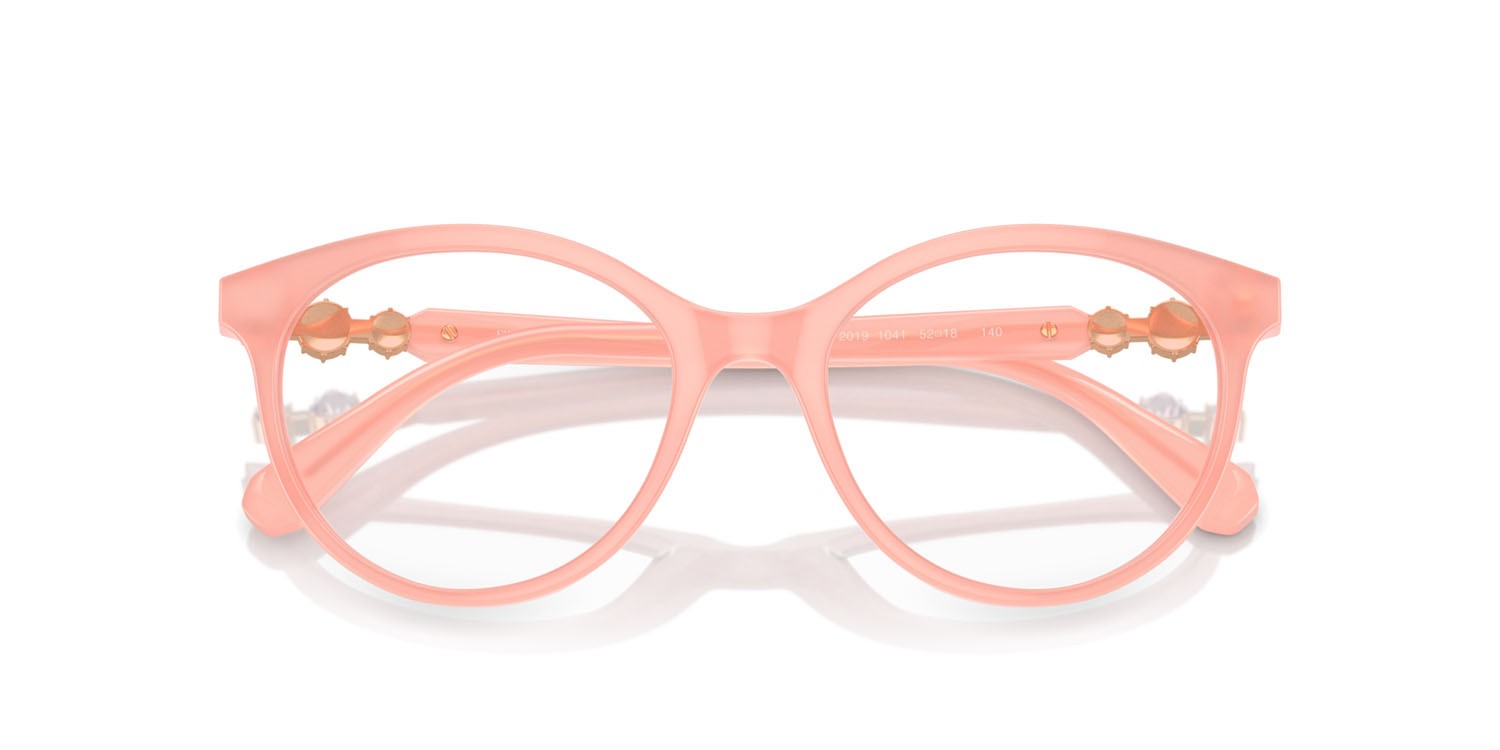 Eyeglasses Swarovski SK 2019 (1041) color rosa opale shape round lenses lente demo