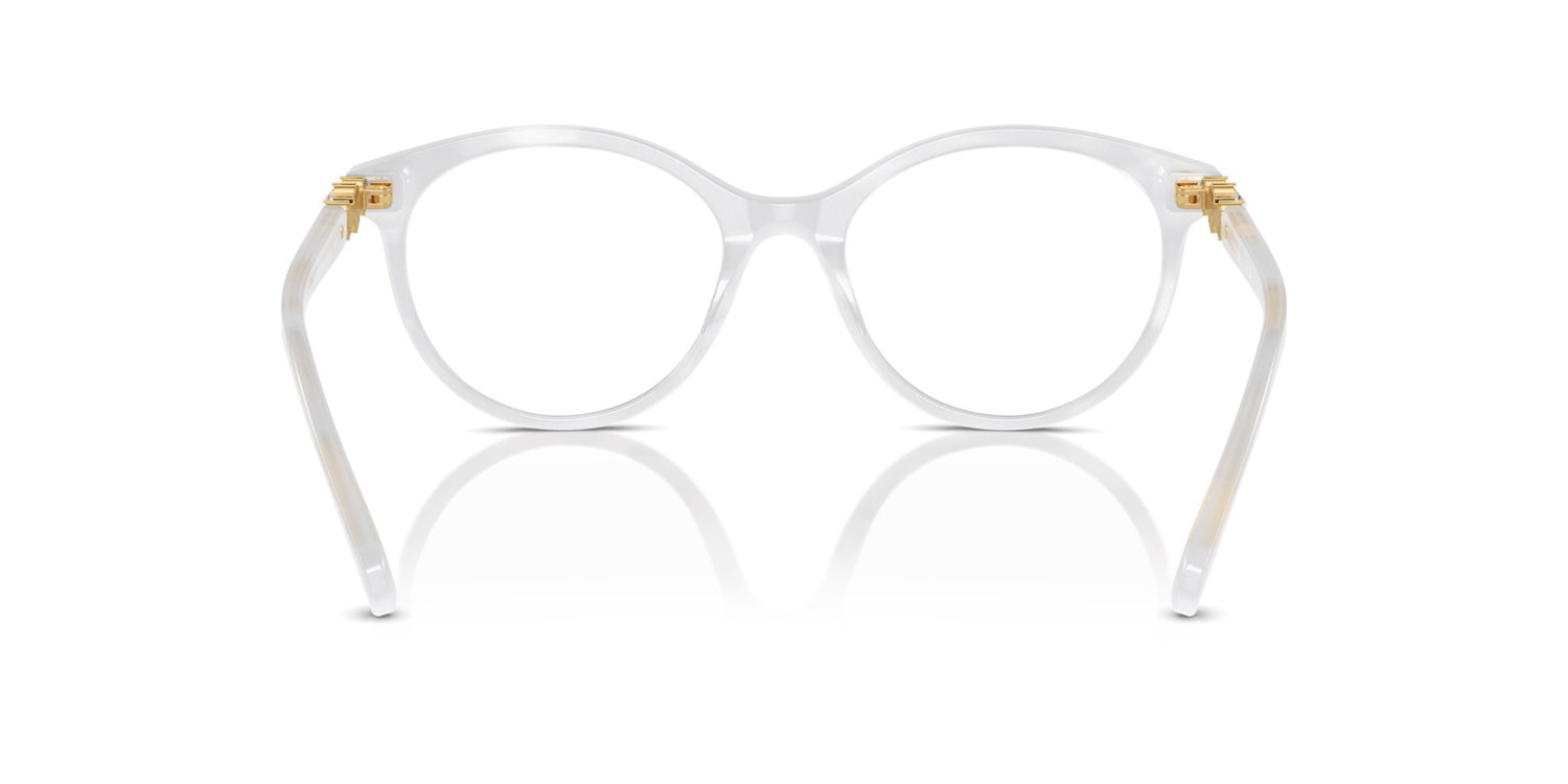 Eyeglasses Swarovski SK 2019 (1042) color bianco opalino shape round lenses lente demo