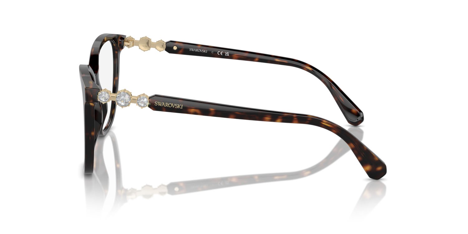 Eyeglasses Swarovski SK 2020 (1002) color havana scuro shape square lenses lente demo