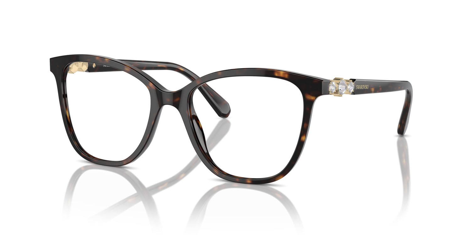 Eyeglasses Swarovski SK 2020 (1002) color havana scuro shape square lenses lente demo