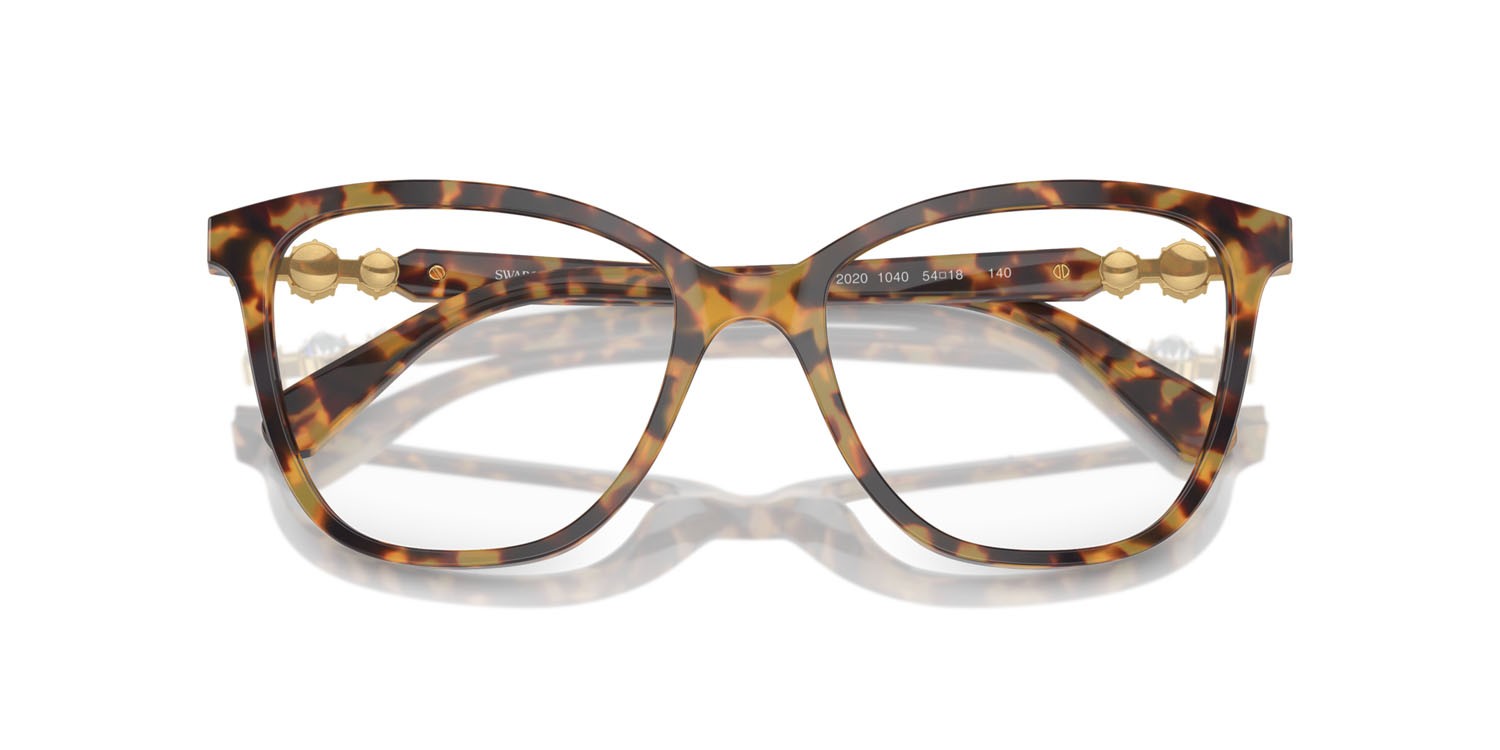 Eyeglasses Swarovski SK 2020 (1040) color havana shape square lenses lente demo