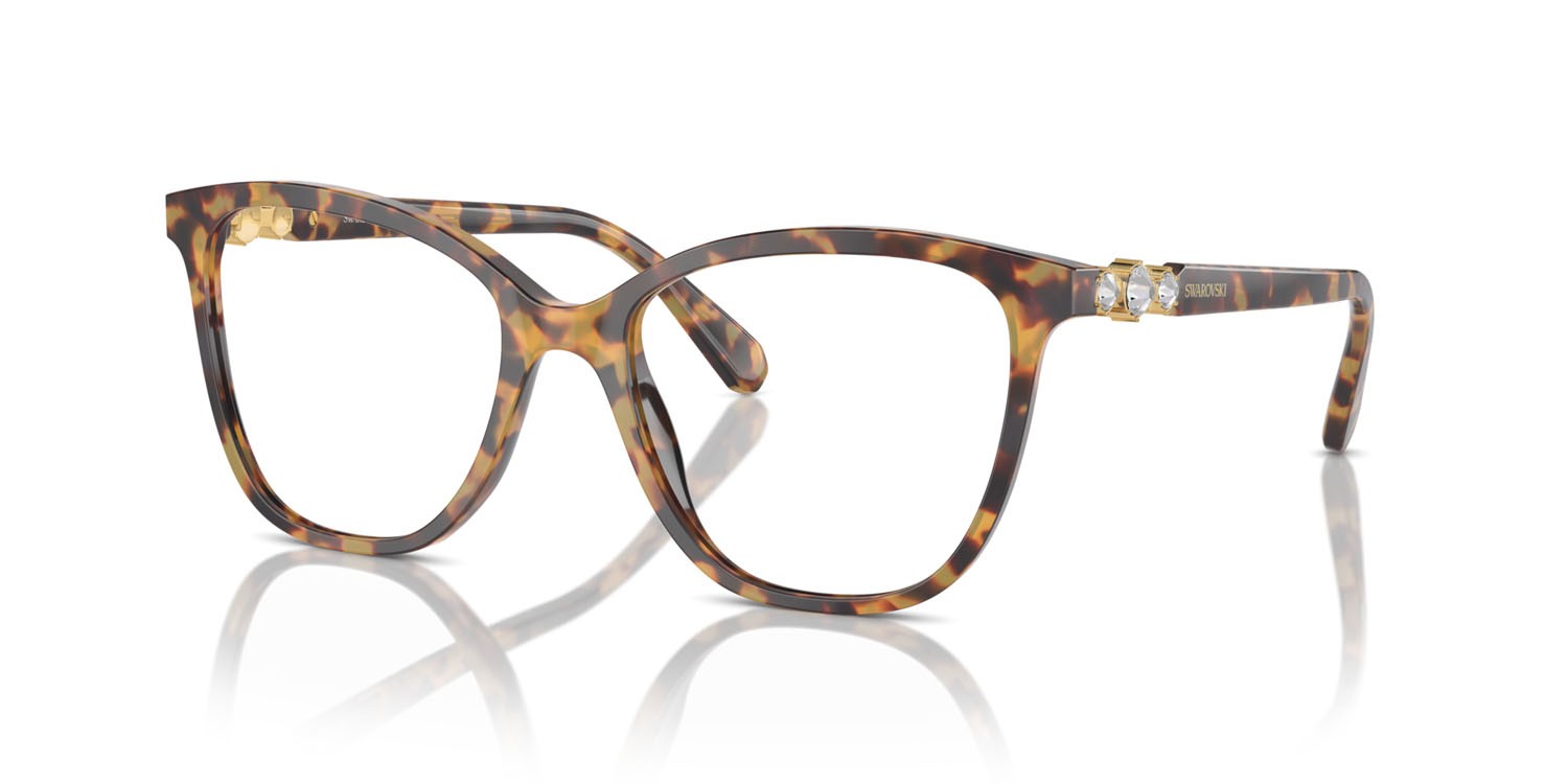 Eyeglasses Swarovski SK 2020 (1040) color havana shape square lenses lente demo