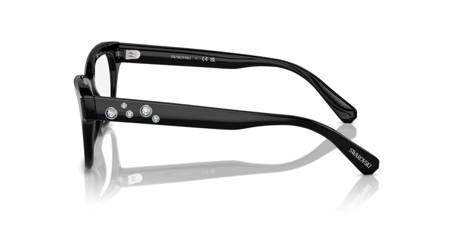 Eyeglasses Swarovski SK 2022 (1001) color nero shape square lenses lente demo