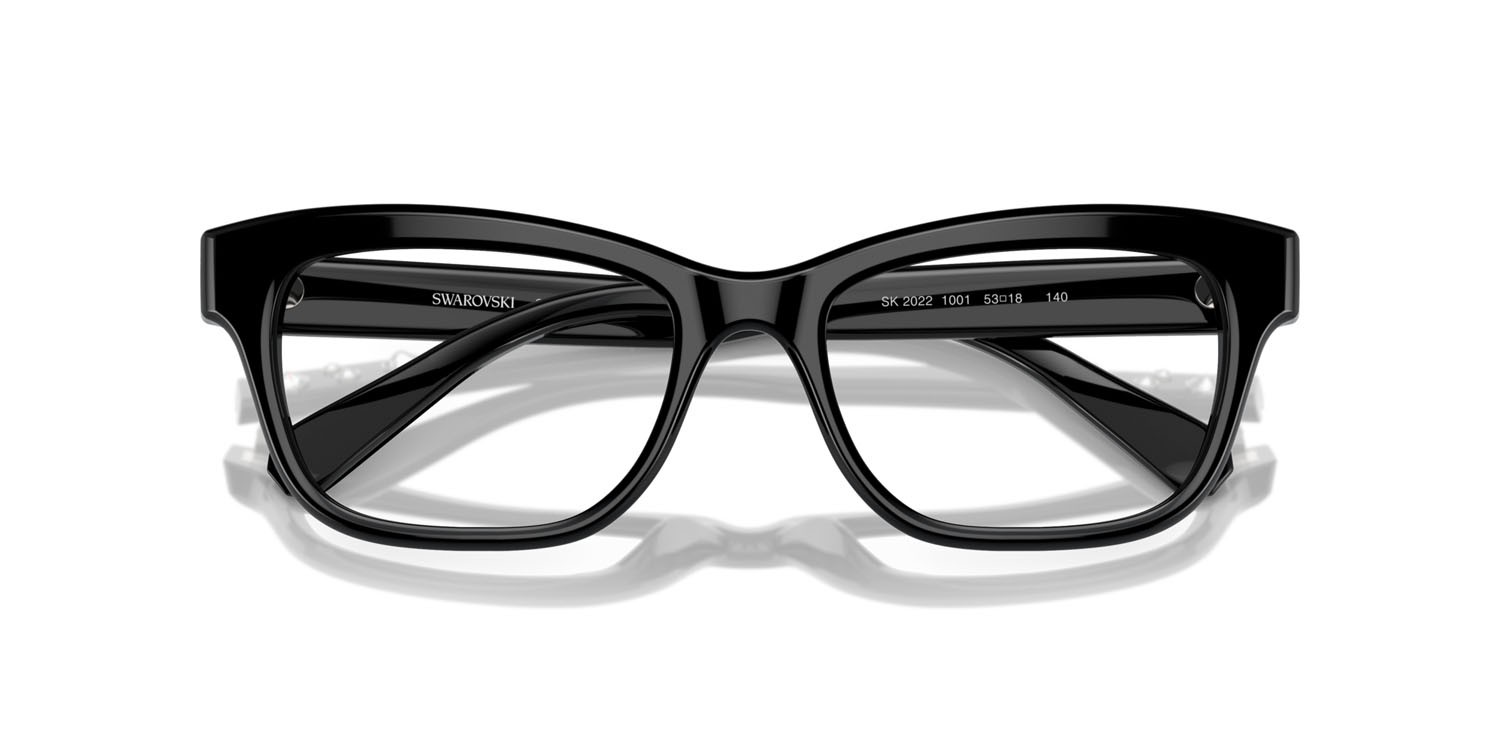 Eyeglasses Swarovski SK 2022 (1001) color nero shape square lenses lente demo