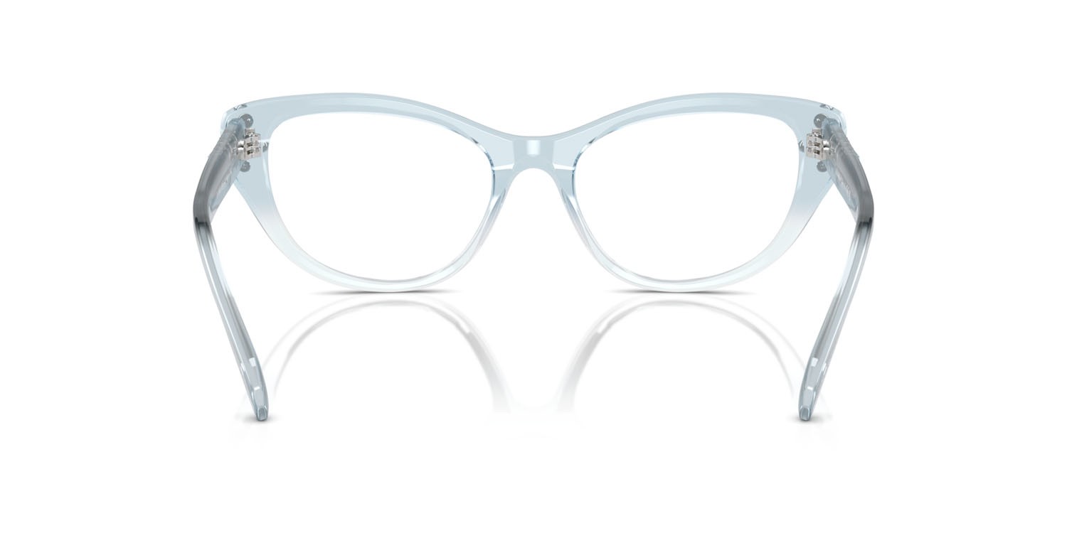 Eyeglasses Swarovski SK 2023 (1047) color light blue gradient clear shape cat eye lenses lente demo