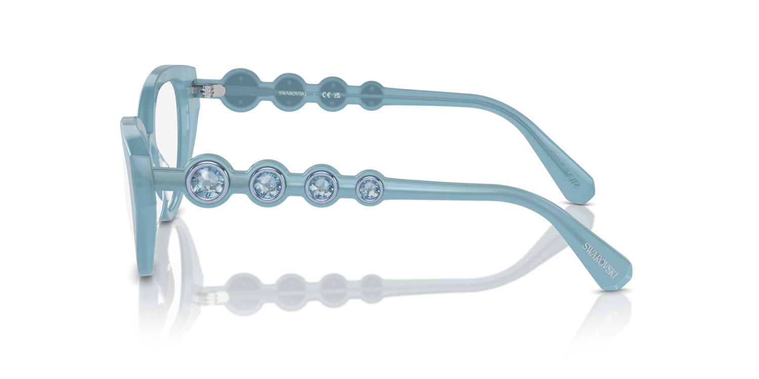 Eyeglasses Swarovski SK 2024 (2004) color celeste opalino shape irregular lenses lente demo