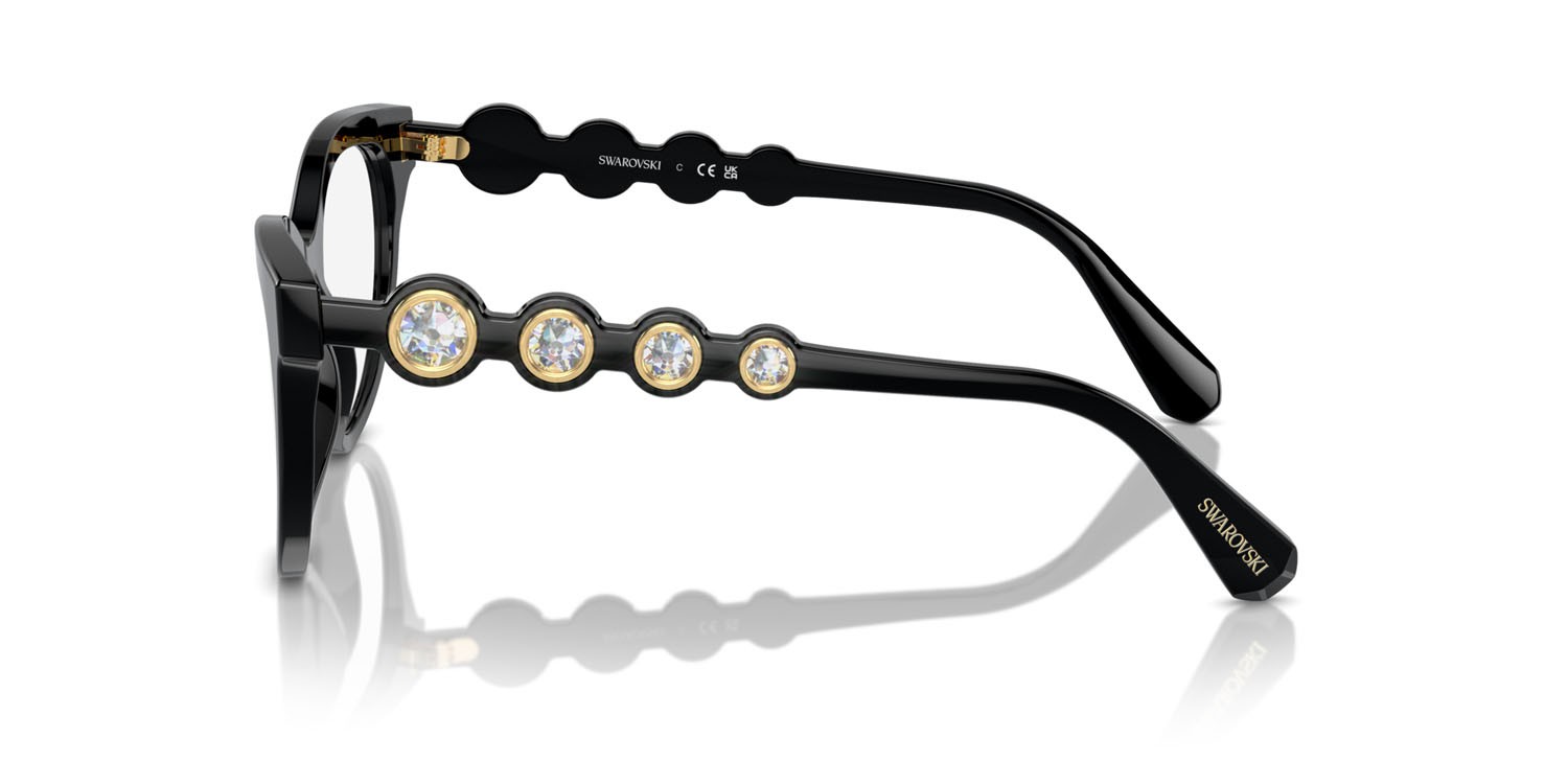 Occhiali da vista Swarovski SK 2025 (1001) colore nero forma rotondo lenti lente demo