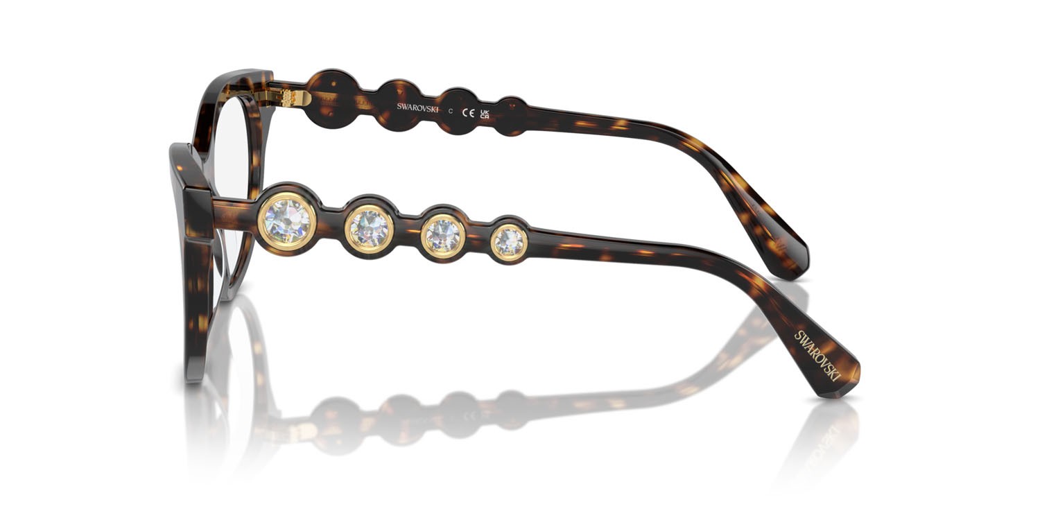 Occhiali da vista Swarovski SK 2025 (1002) colore havana scuro forma rotondo lenti lente demo