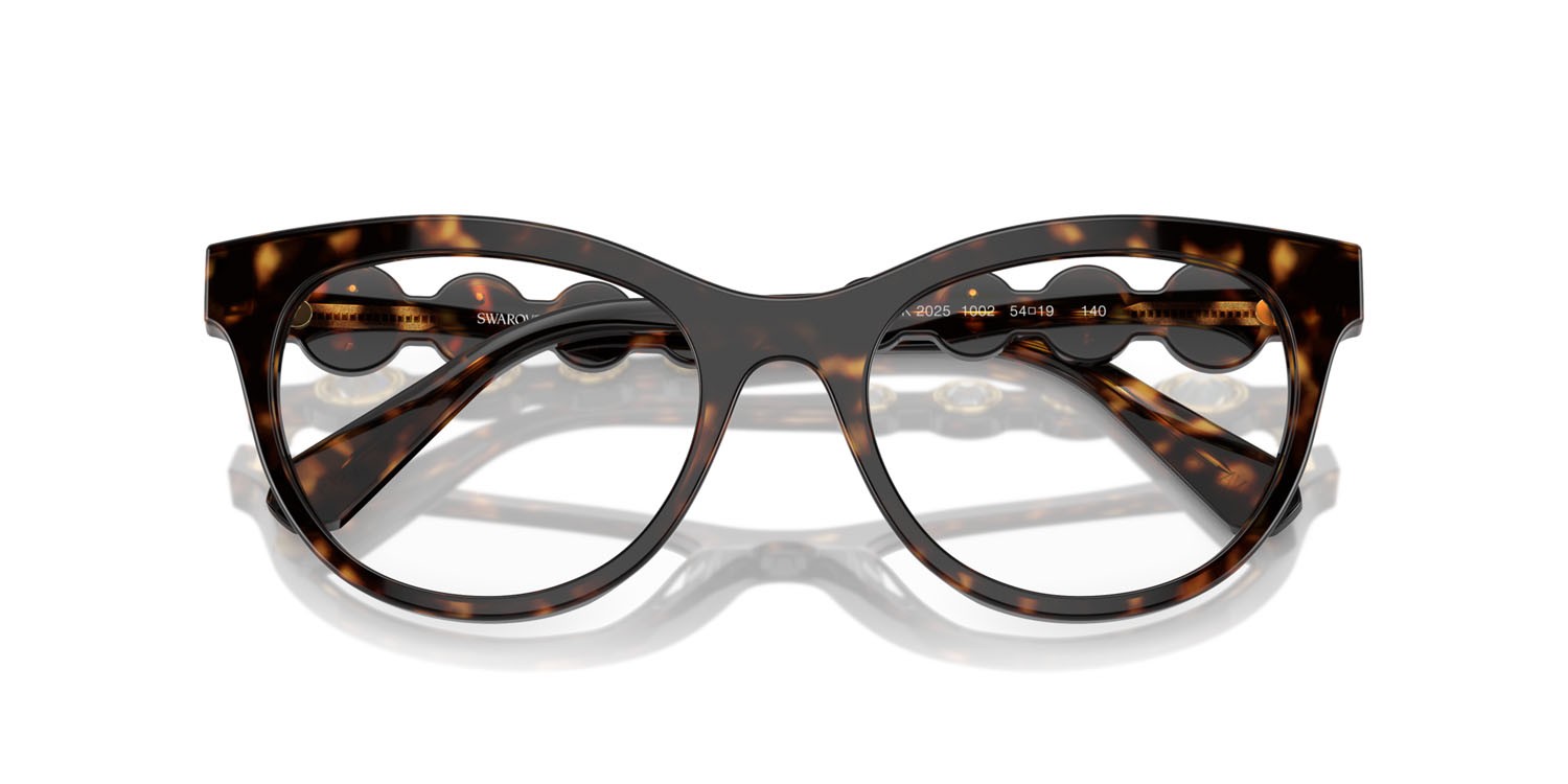Occhiali da vista Swarovski SK 2025 (1002) colore havana scuro forma rotondo lenti lente demo