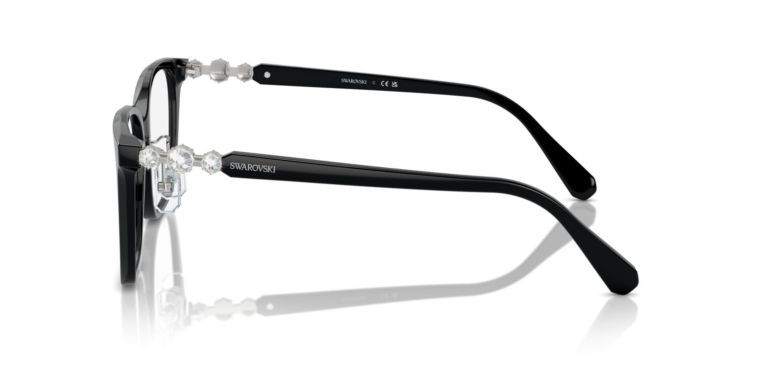 Eyeglasses Swarovski SK 2026D (1001) color nero shape irregular lenses lente demo