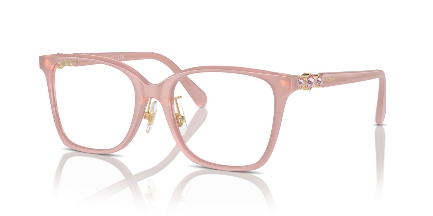 Occhiali da vista Swarovski SK 2026D (1031) colore rosa perlaceo forma irregolare lenti lente demo