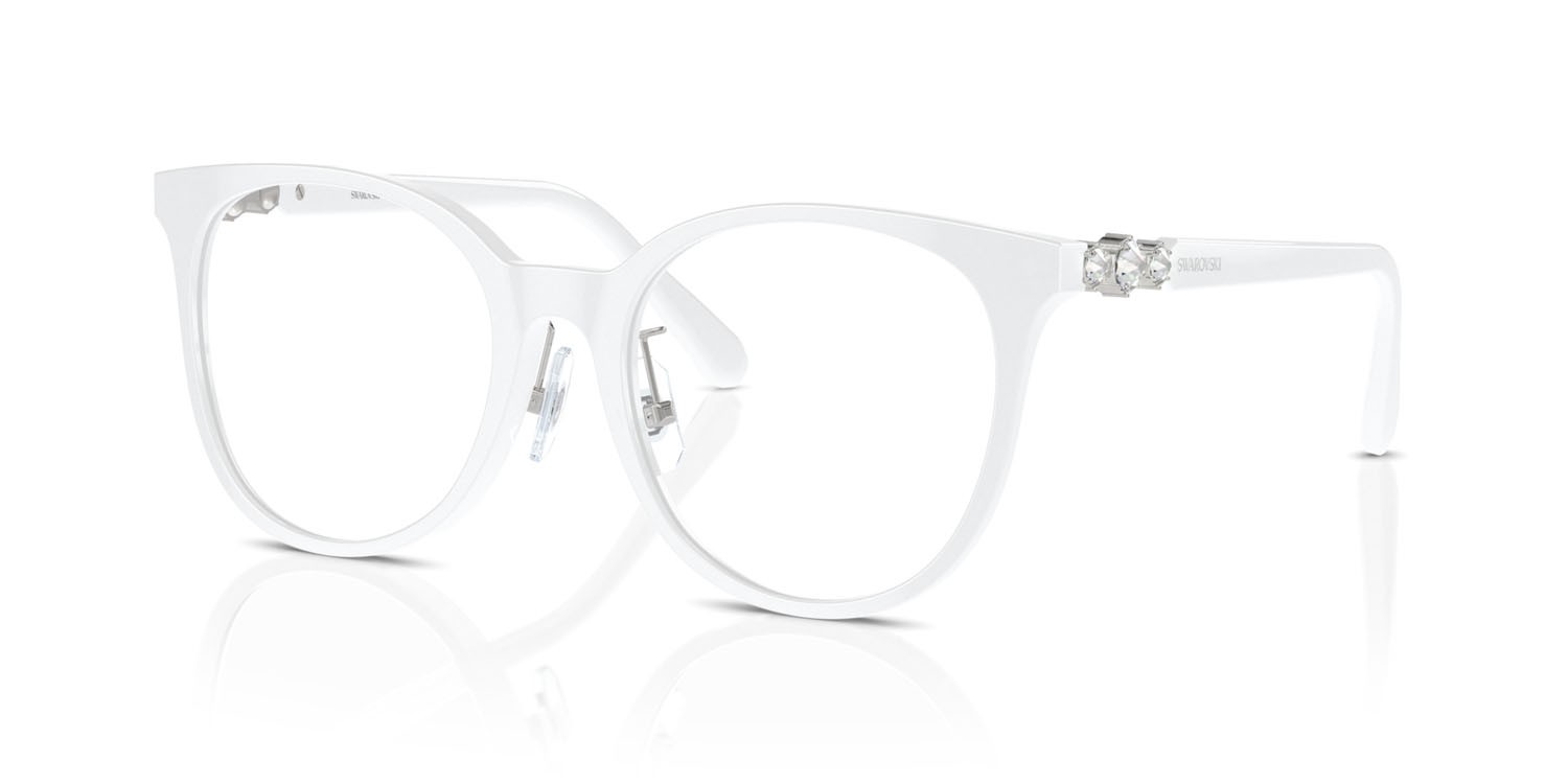 Brillen Swarovski SK 2027D (1033) farbe bianco perlaceo form rund gläser lente demo