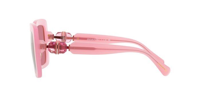 Sunglasses Swarovski SK 6001 (20019L) color rosa opale shape square lenses pink internal mirror silver