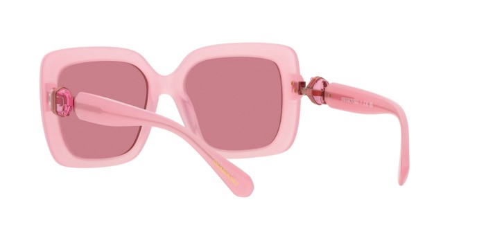 Sunglasses Swarovski SK 6001 (20019L) color rosa opale shape square lenses pink internal mirror silver
