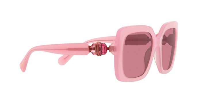Sunglasses Swarovski SK 6001 (20019L) color rosa opale shape square lenses pink internal mirror silver