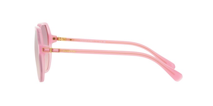 Sunglasses Swarovski SK 6003 (200168) color rosa opalino shape irregular lenses marrone sfumato violetto