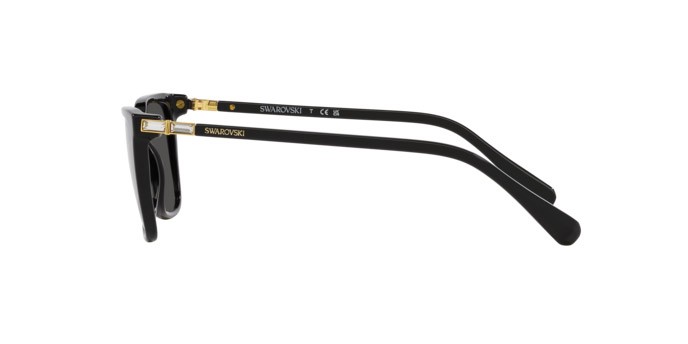 Sunglasses Swarovski SK 6004 (100187) color nero shape rectangle lenses grigio scuro