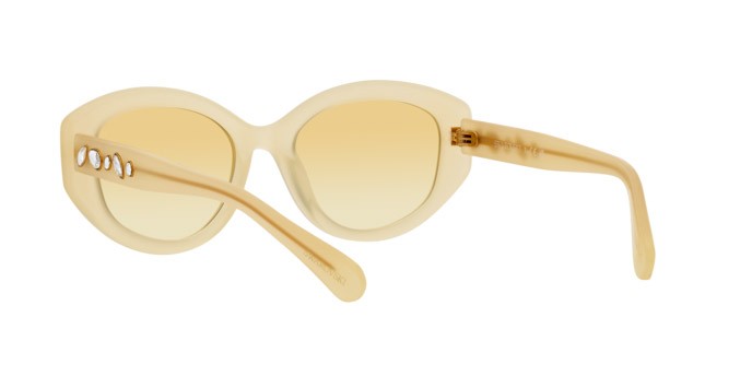 Occhiali da sole Swarovski SK 6005 (10232Q) colore giallo opale forma irregolare lenti giallo sfumato