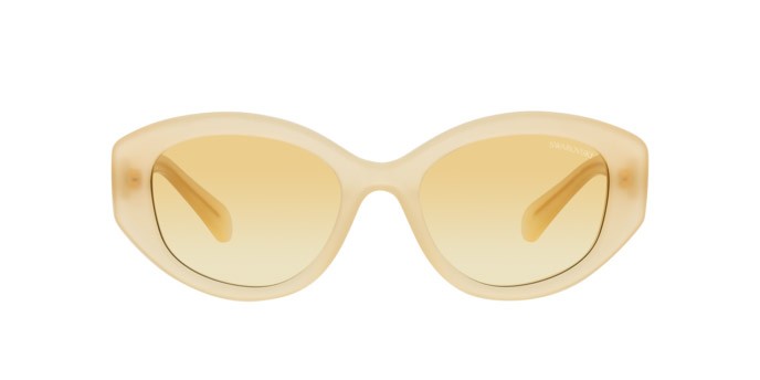 Occhiali da sole Swarovski SK 6005 (10232Q) colore giallo opale forma irregolare lenti giallo sfumato