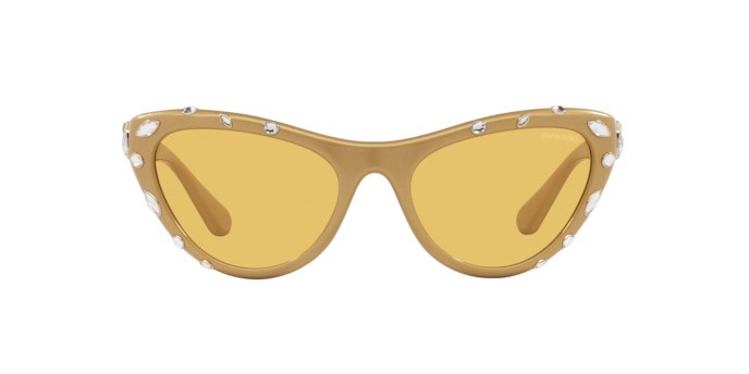 Sonnenbrillen Swarovski SK 6007 (102285) farbe oro form cat-eye gläser giallo