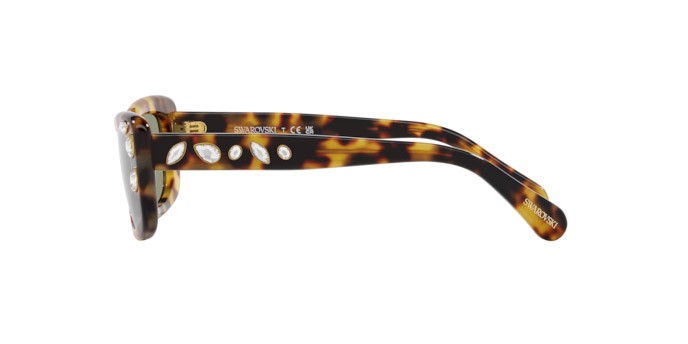Sonnenbrillen Swarovski SK 6008 (1009/2) farbe havana medio form quadratisch gläser verde