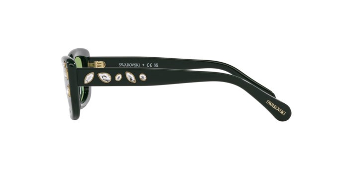 Sonnenbrillen Swarovski SK 6008 (1026/2) farbe verde scuro form quadratisch gläser verde scuro