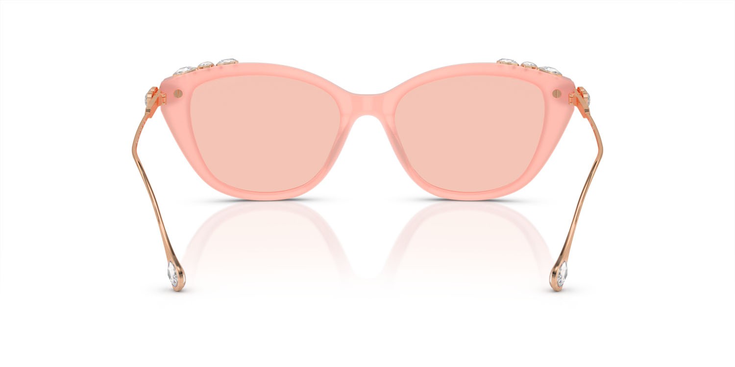 Sunglasses Swarovski SK 6010 (1041/5) color rosa opale shape cat eye lenses rosa chiaro