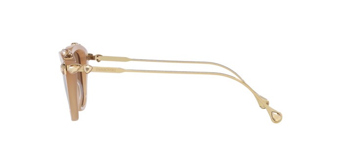 Sunglasses Swarovski SK 6010 (2002OK) color beige opalino shape cat eye lenses bronzo