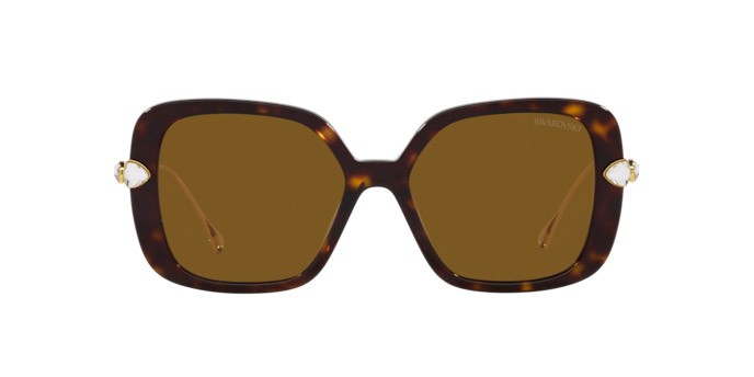 Sunglasses Swarovski SK 6011 (100283) color havana shape square lenses polar marrone