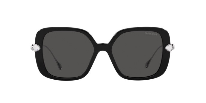 Sunglasses Swarovski SK 6011 (103887) color nero shape square lenses grigio scuro