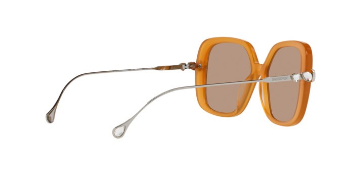 Sonnenbrillen Swarovski SK 6011 (200563) farbe transparent amber brown form quadratisch gläser marrone chiaro
